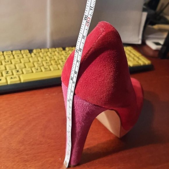 Steve Madden Girl 5 inch Platform Heel Red Pink Heel Size 7.5 Good Condition